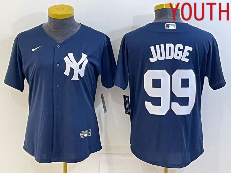 Youth New York Yankees #99 Judge Blue Game Nike 2022 MLB Jersey